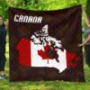 Canada Map Premium Quilt A6  Quilt